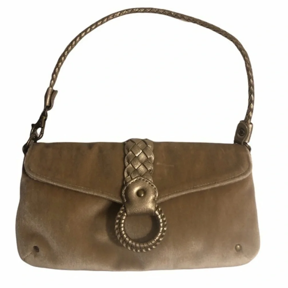 Michael kors tan velour mini bag